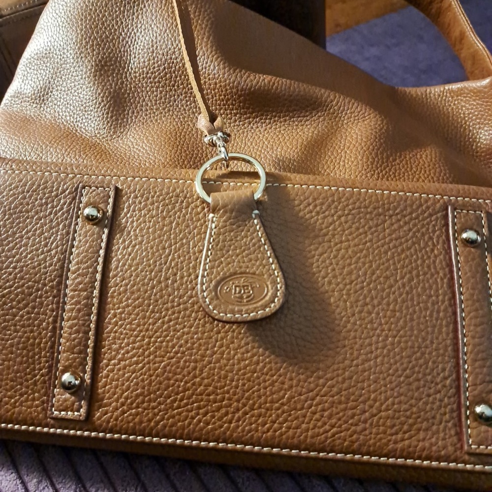 Dooney & Bourke Lucca Leather Logo Lock Hobo - Picture 3 of 15
